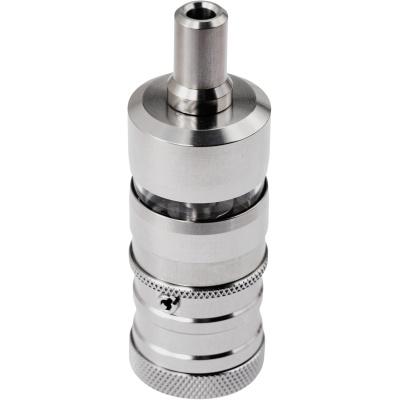 Fev V4.5S+ 23mm MTL RTA 4.5ml Tank by ShenRay, 316 Stainless Steel, Single or Dual Airflow Configurable, Bottom Fill, 510 Connection, Silver