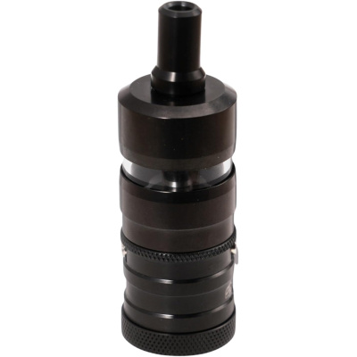 Fev V4.5S+ 23mm MTL RTA 4.5ml Tank by ShenRay, 316 Stainless Steel, Single or Dual Airflow Configurable, Bottom Fill, 510 Connection, Black, 1:1 Clone, incl. 4 Air Inserts & 2 Steel Wicks