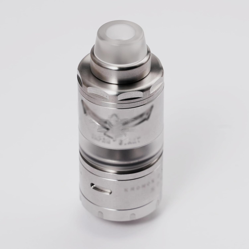 VG Kronos 2 S Style RTA 23mm Verdampfer - 4,0ml Tank, zusätzlicher PC Tank, Drip Tip, 316 Edelstahl, verstellbarer Luftstrom (MTL/DL), kindersicherer Deckel, einstellbare Bottom-Airflow by shen ray