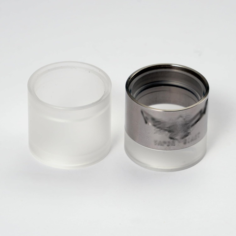 VG Kronos 2 S Style RTA 23mm Verdampfer - 4,0ml Tank, zusätzlicher PC Tank, Drip Tip, 316 Edelstahl, verstellbarer Luftstrom (MTL/DL), kindersicherer Deckel, einstellbare Bottom-Airflow by shen ray