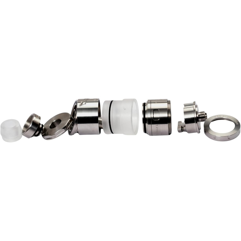 VG Kronos 2 S Style RTA 23mm Verdampfer - 4,0ml Tank, zusätzlicher PC Tank, Drip Tip, 316 Edelstahl, verstellbarer Luftstrom (MTL/DL), kindersicherer Deckel, einstellbare Bottom-Airflow by shen ray