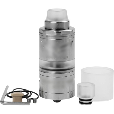 VG Kronos 2 S Style RTA 23mm - 4.0ml Tank, Additional PC Tank, Drip Tip, 316 Stainless Steel, Adjustable Airflow (MTL/DL), Childproof Lock, Adjustable Bottom Airflow by ShenRay