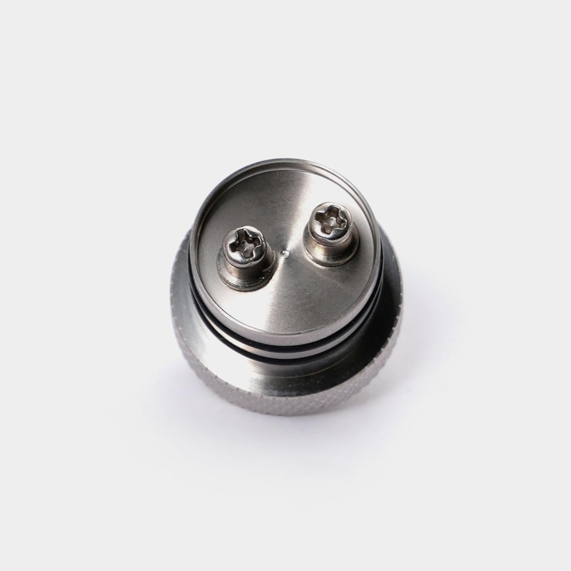 FEV VS Style RTA 17mm Verdampfer – zusätzlicher PC Tank, 3,0ml, 316 Edelstahl, einstellbare Airflow, Dual-Post-Design, 510 Driptip (Silber) by shen ray, ideal für unterwegs