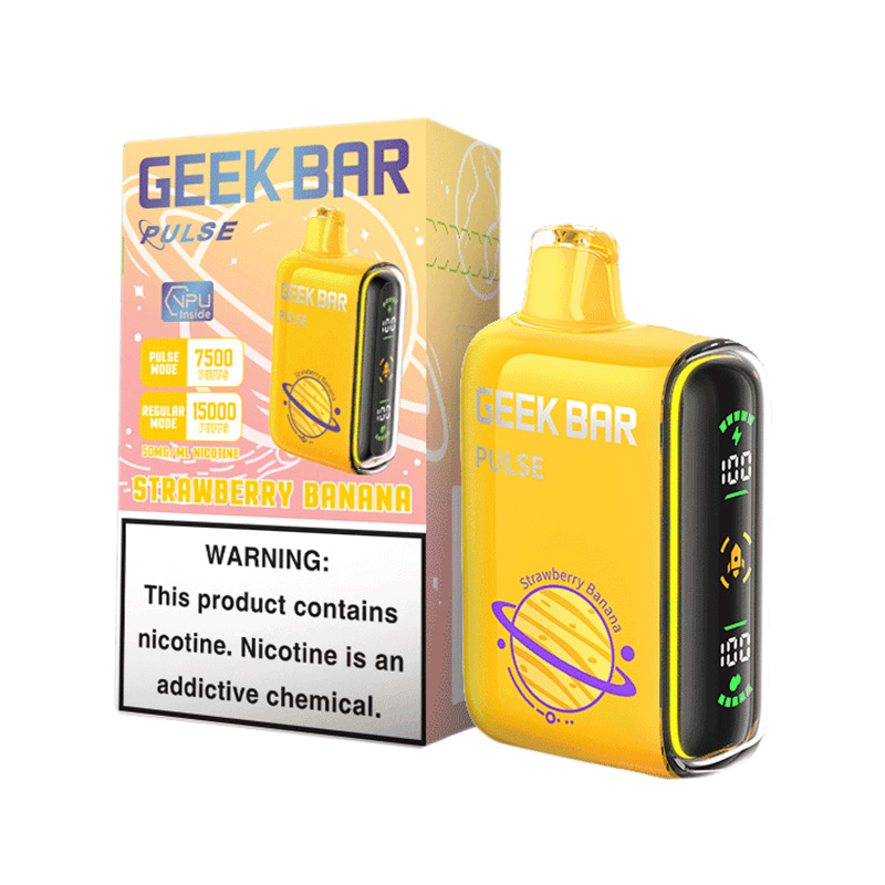Product Review: Strawberry Banana Geek Bar Pulse 15000 Disposable Vape Kit