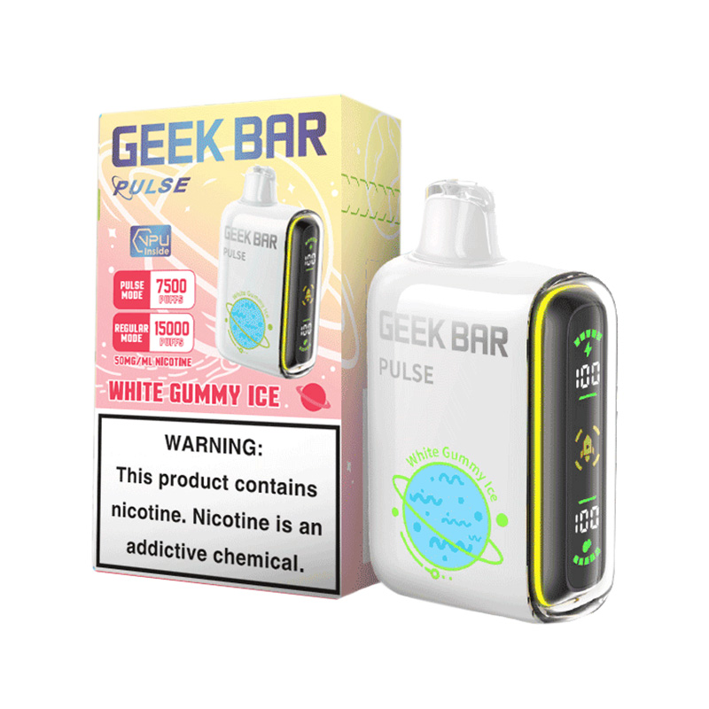 Product Review: White Gummy Ice Geek Bar Pulse 15000 Disposable Vape Kit