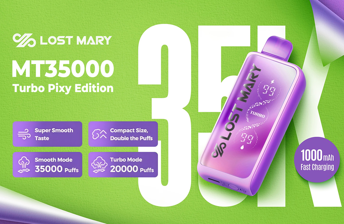Lost Mary MT35000 Turbo Pixy Edition Disposable Vape 18ml 5% (35000 Puffs)